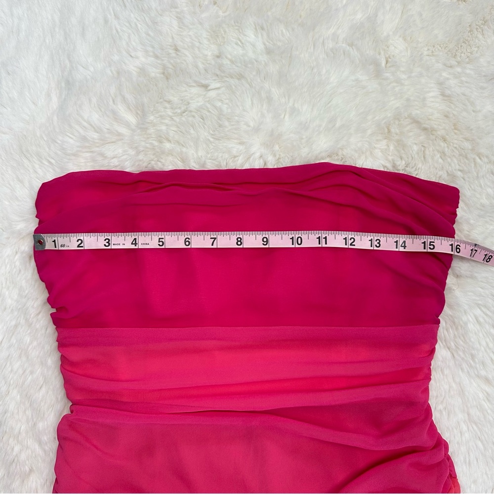 NBD Anaisha Vibrant Pink and Orange Strapless Mini Dress, M - Picture 7 of 12